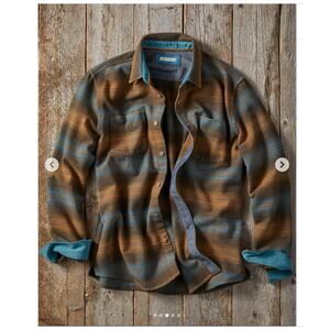 Carbon2Cobalt Zoxy Mesa‎ Flannel Shacket stripped multicolor Men's Large